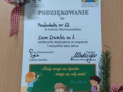 Drodzy Rodzice, Drogie Dzieci – Dziękujemy Wam z całego serca za przekazane dary na rzecz Domu Dziecka nr 1 w Warszawie. Dobro powraca z podwojona siłą.